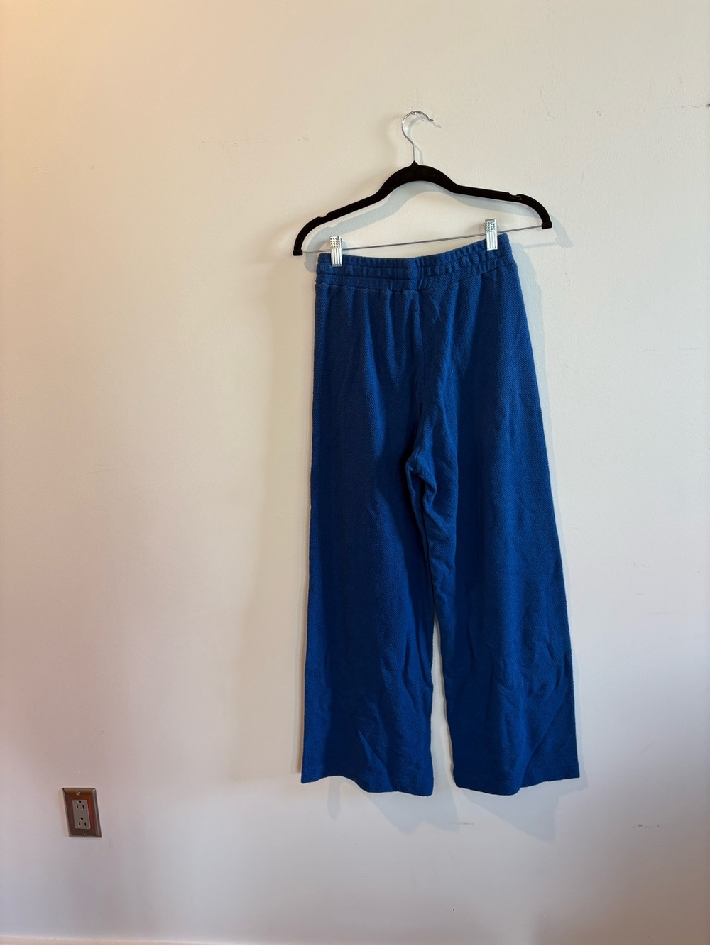 Blue Wide-Leg Drawstring Pants - Picture 3 of 4